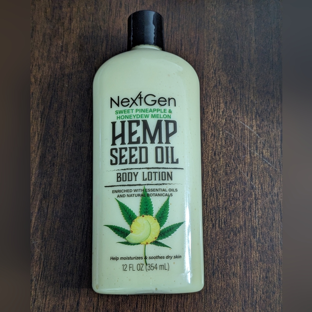 NextGen Sweet Pineapple & Honeydew Melon Hemp Seed Body Lotion, NEW, 12 FL 0Z